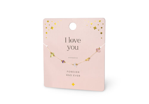 EDELSTEEN ARMBAND - I LOVE YOU