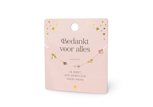 EDELSTEEN ARMBAND - BEDANKT VOOR ALLES