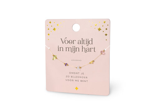 EDELSTEEN ARMBAND - VOOR ALTIJD IN MIJN HART
