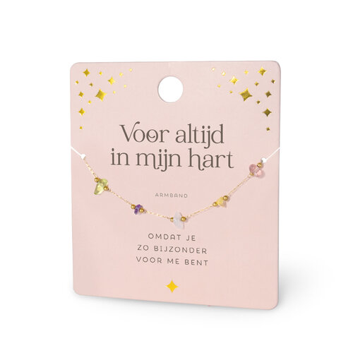 EDELSTEEN ARMBAND - VOOR ALTIJD IN MIJN HART 