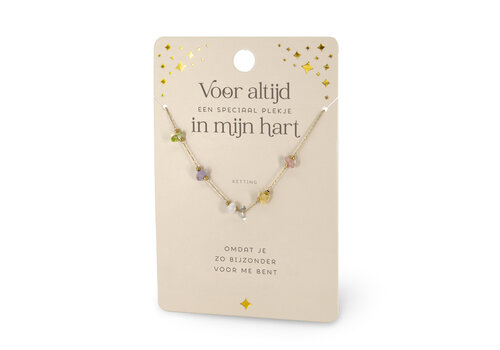 EDELSTEEN KETTING - IN MIJN HART