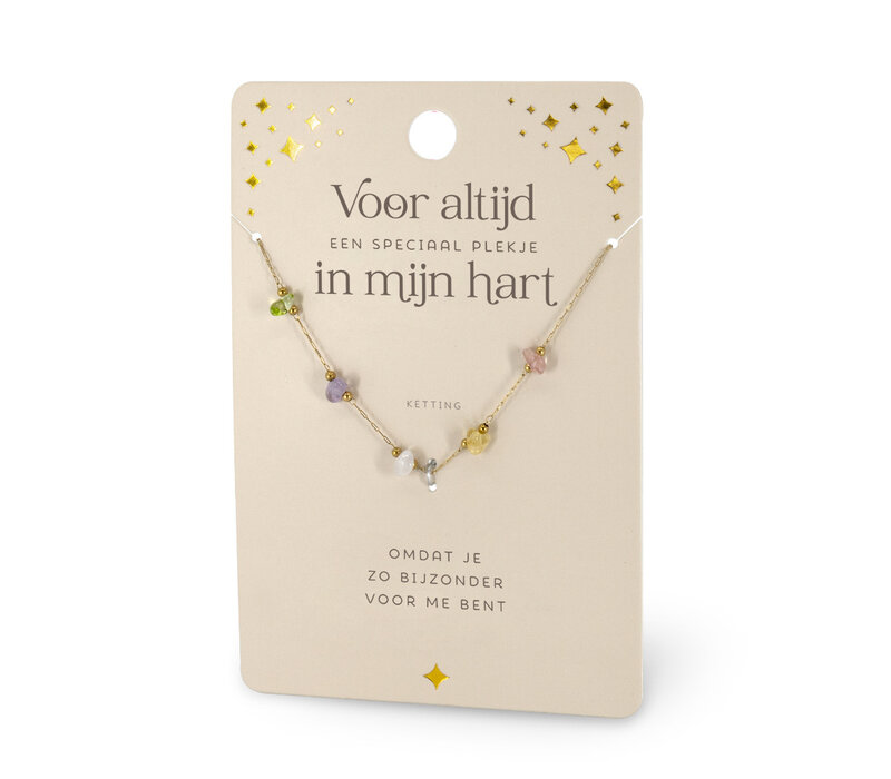 EDELSTEEN KETTING - IN MIJN HART
