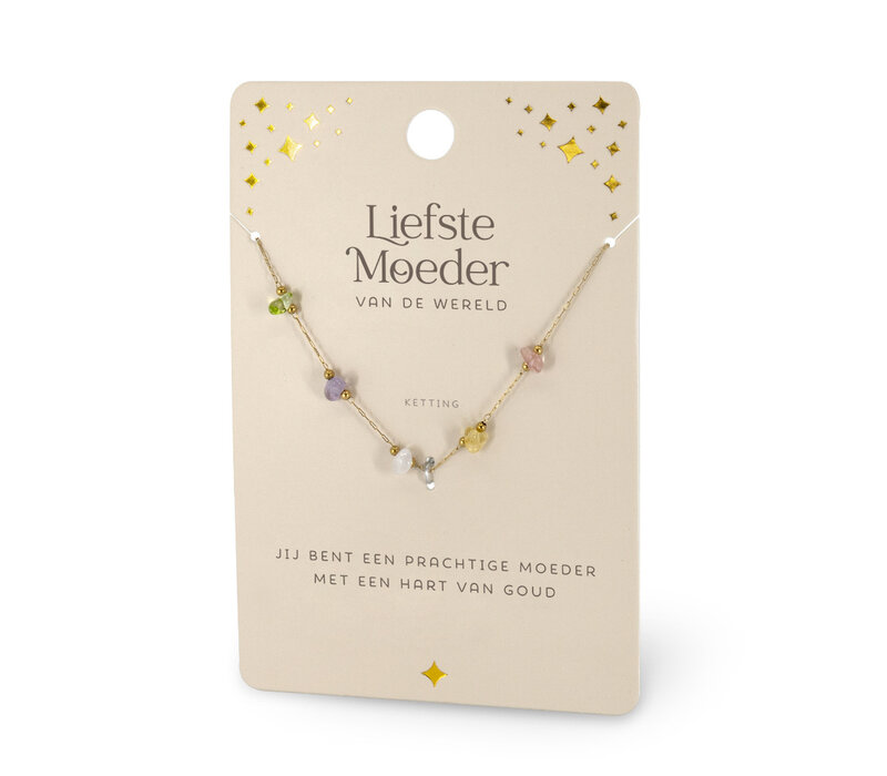 EDELSTEEN KETTING - LIEFSTE MOEDER