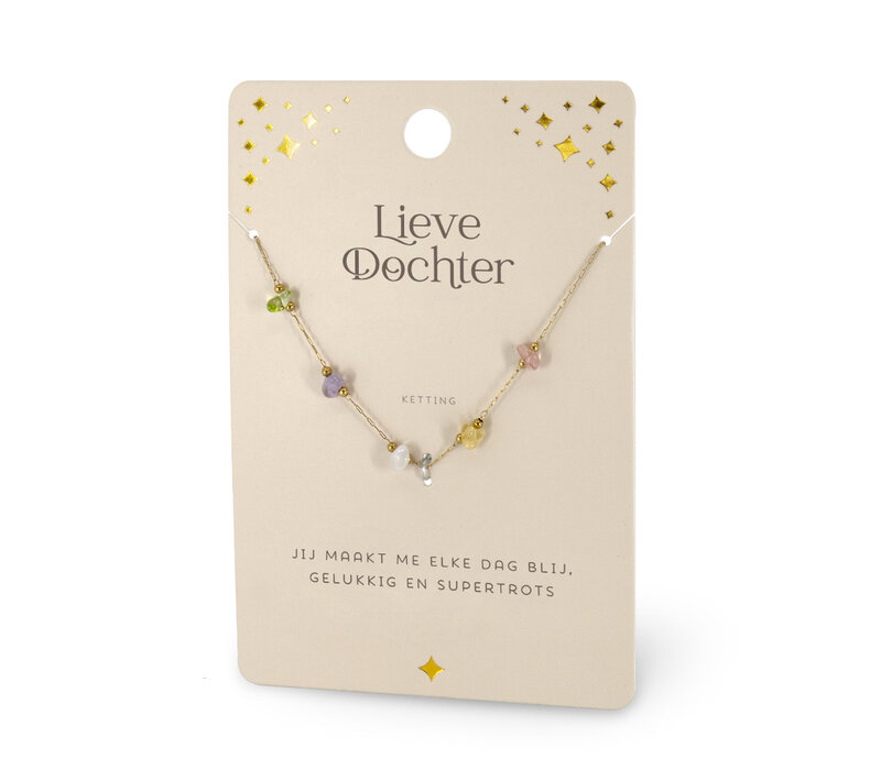 EDELSTEEN KETTING - LIEVE DOCHTER