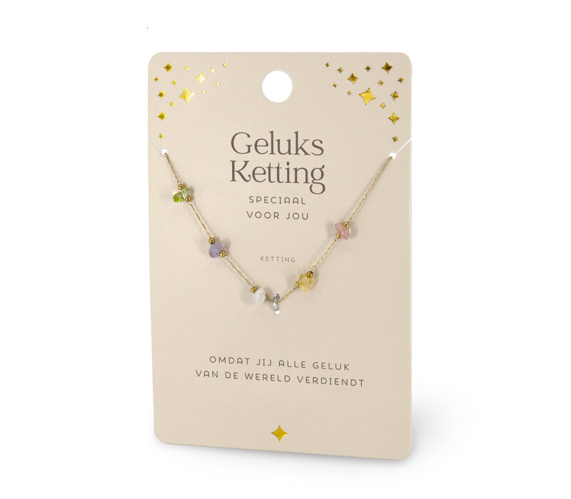 EDELSTEEN KETTING - GELUKSKETTING