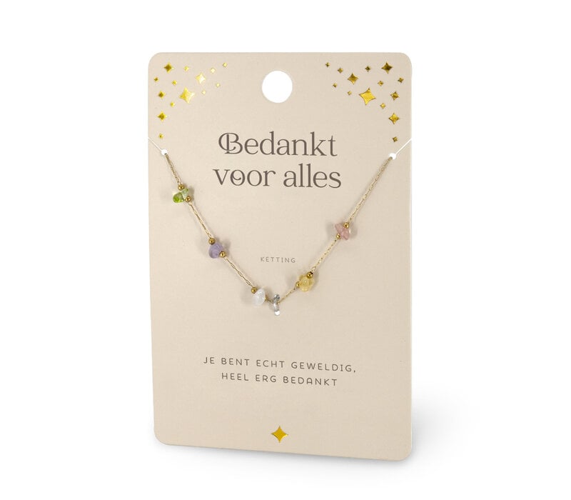 EDELSTEEN KETTING - BEDANKT