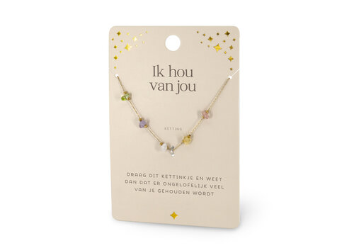 EDELSTEEN KETTING - HOU VAN JOU