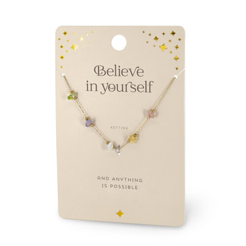 EDELSTEEN KETTING - BELIEVE IN YOURSELF 
