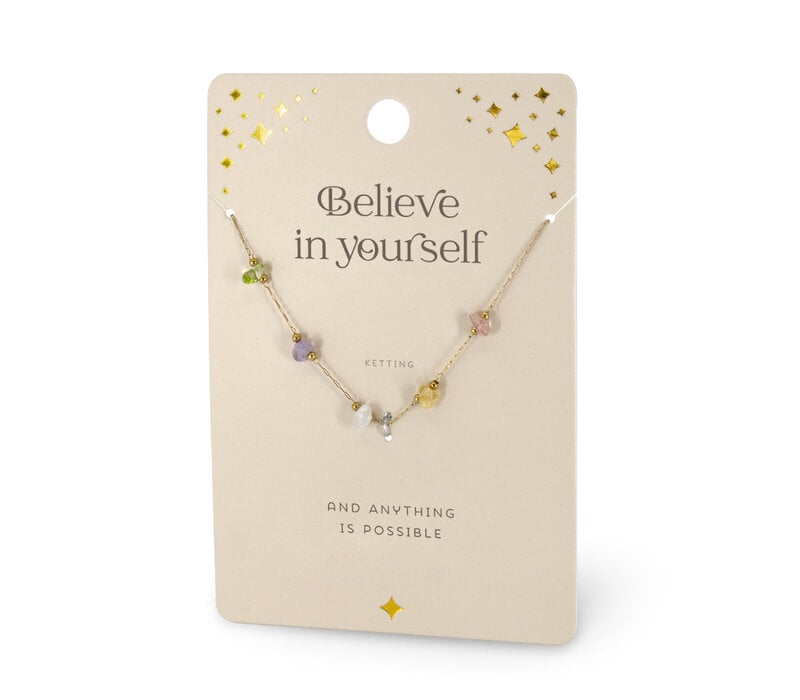 EDELSTEEN KETTING - BELIEVE IN YOURSELF