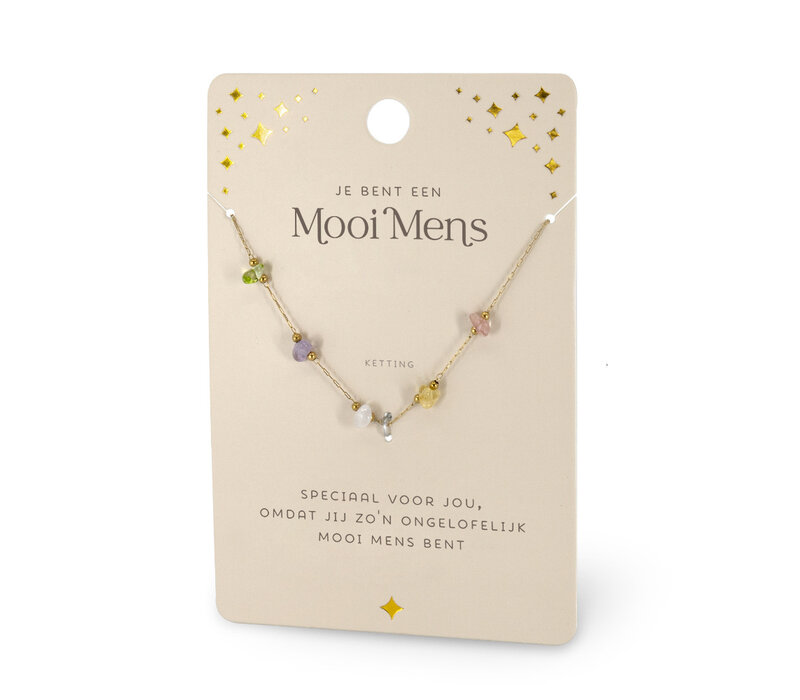 EDELSTEEN KETTING - MOOI MENS