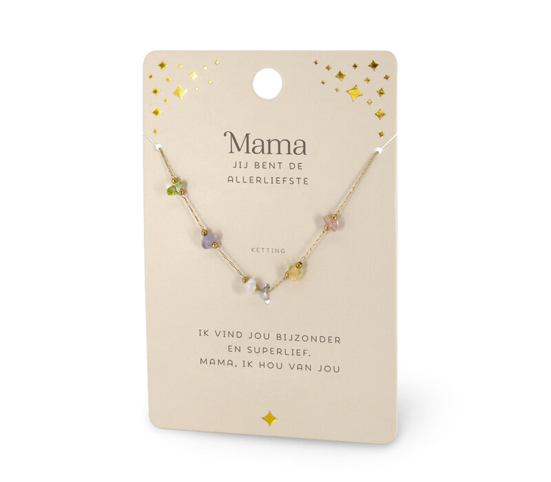 EDELSTEEN KETTING - MAMA