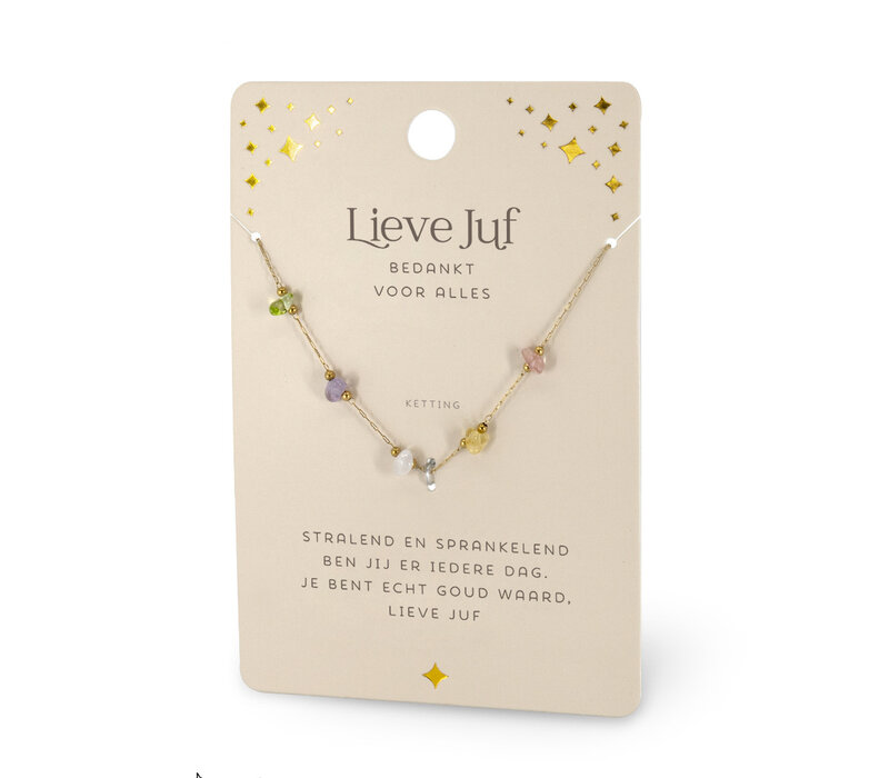 EDELSTEEN KETTING - LIEVE JUF