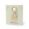 EDELSTEEN SLEUTELHANGER - I LOVE YOU