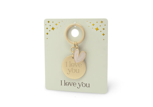 EDELSTEEN SLEUTELHANGER - I LOVE YOU