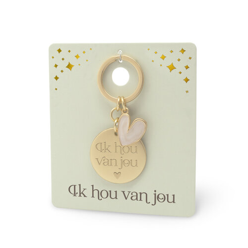 EDELSTEEN SLEUTELHANGER - HOU VAN JOU 