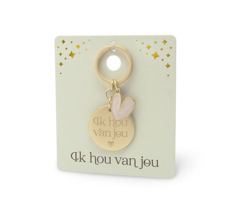 EDELSTEEN SLEUTELHANGER - HOU VAN JOU