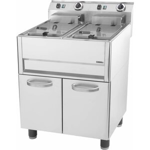 Casselin Friteuse Électrique Inox - Sur Pieds - 2x 6kW - 2x 8 Litres Casselin Friteuse Électrique Inox - Sur Pieds - 2x 6kW - 2x 8 Litres