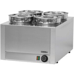 Casselin Bain Marie à Sauce Inox | 4x 4,5 Litres | 800W | 450x600x350(h)mm