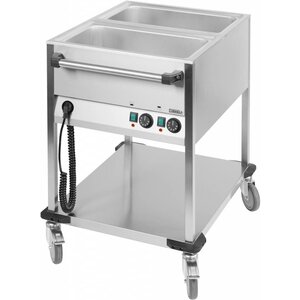 Casselin Chariot Bain Marie Inox - 2x GN 1/1 - 1400W - 850x700x900(h)mm