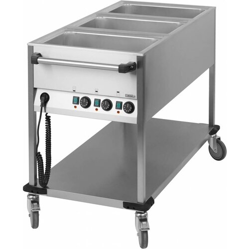 Casselin Chariot Bain Marie Inox - Verticale 3x GN 1/1 - 2100W - 1250x700x900(h)mm
