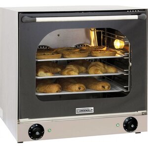 Casselin Four à Convection Inox | 2 Moteurs | 4 Plaques Inclus | 2670W | 595x615x570(h)mm