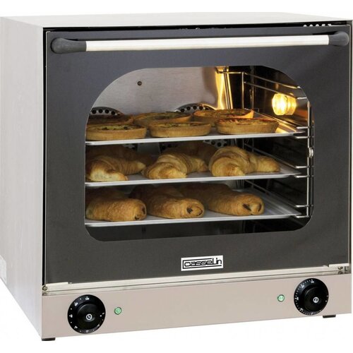 Casselin Four à Convection Inox | 2 Moteurs | 4 Plaques Inclus | 2670W | 595x615x570(h)mm