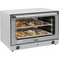 Four à Convection Inox Pâtissier | Vaporisation | 2 Moteurs | 6400W/400V | 835x800x570(h)mm