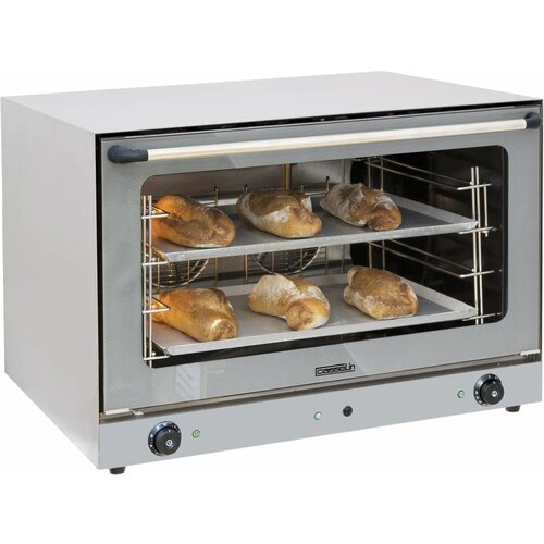 Casselin Four à Convection Inox Pâtissier | Vaporisation | 2 Moteurs | 6400W/400V | 835x800x570(h)mm