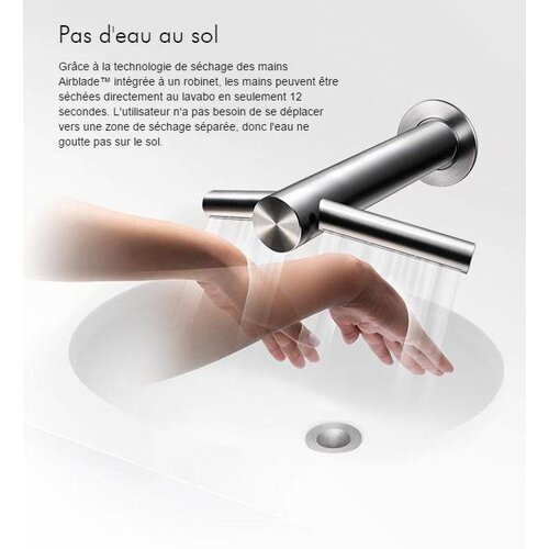 Dyson Dyson Airblade | WD05 | Tap AB10 Surélevé | Robinet et Sèche-Mains | Inox Brossé