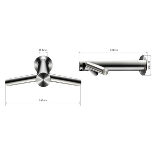 Dyson Dyson Airblade | WD06 | Tap AB11 Mural | Robinet et Sèche-Mains | Inox Brossé