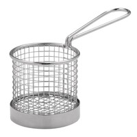 Panier De Présentation + Manche Inox - Olympia - Ø80x80(H)mm