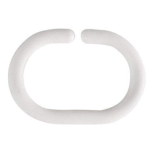 CHRselect Anneaux De Rideau De Douche Blancs- 12 Pièces