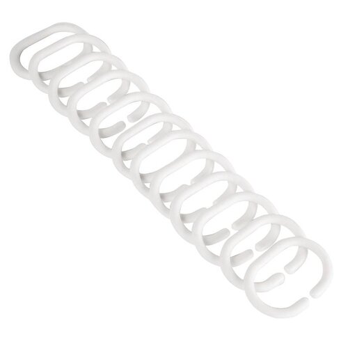 CHRselect Anneaux De Rideau De Douche Blancs- 12 Pièces