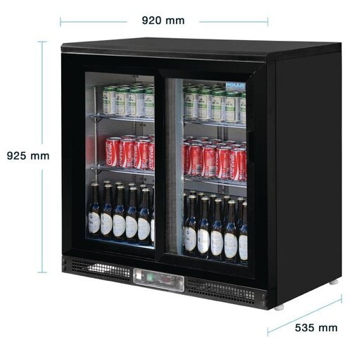 Polar Arrière Bar | 2 Portes Coulissantes | Pour 182 Bouteilles | 925(h)mm
