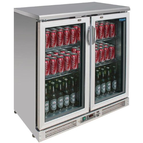 Polar Comptoir de Bar Aluminium | 2 Portes Battantes | Pour 182 Bouteilles | (h)920mm Polar Comptoir de Bar Aluminium | 2 Portes Battantes | Pour 182 Bouteilles | (h)920mm