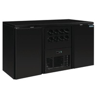Arrière Bar Pleine | 2 Portes + Rafraîchisseur Bouteilles | Capacité 380 Litres | 860(h)mm