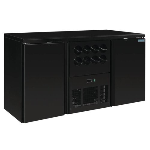 Polar Arrière Bar Pleine | 2 Portes + Rafraîchisseur Bouteilles | Capacité 380 Litres | 860(h)mm