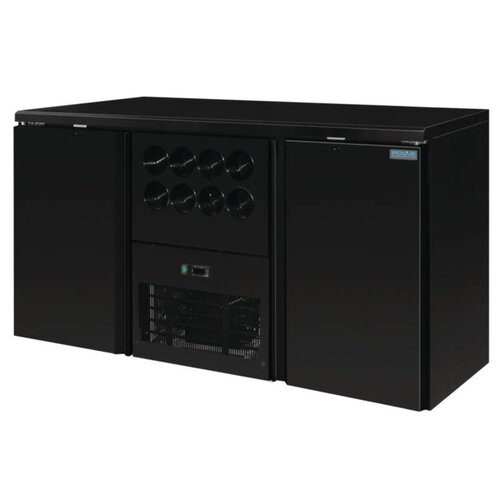 Polar Arrière Bar Pleine | 2 Portes + Rafraîchisseur Bouteilles | Capacité 380 Litres | 860(h)mm