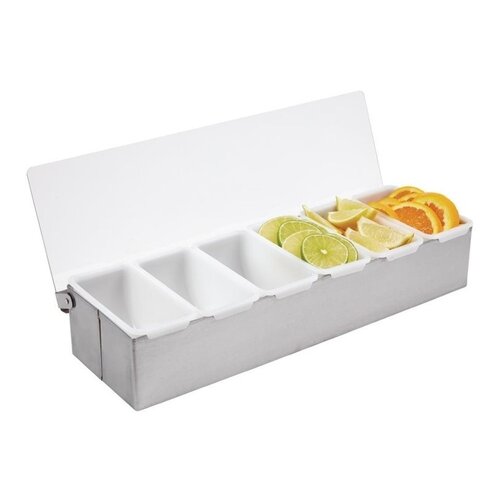 CHRselect Boîte à Ingrédients - 6 compartiments - Inox