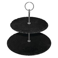 Étagère 2 Niveaux En Ardoise - Olympia - Ø250x235(h)mm