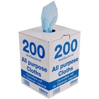 Chiffons Multi Usage Anto-Bactériens - Jantex - Bleu - 200 Pièces