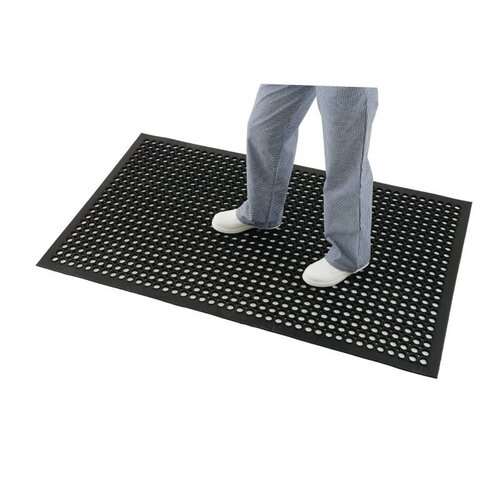 CHRselect Tapis En Caoutchouc Anti-Fatigue - Noir - 1500x900mm