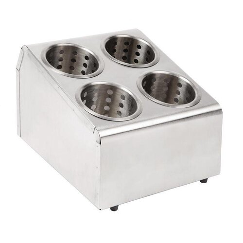 CHRselect Support De Paniers à Couverts - Inox - 4 Trous Inox