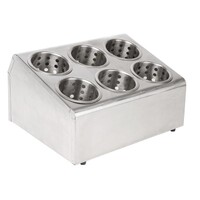 Support De Paniers à Couverts - Inox - 6 Trous Inox