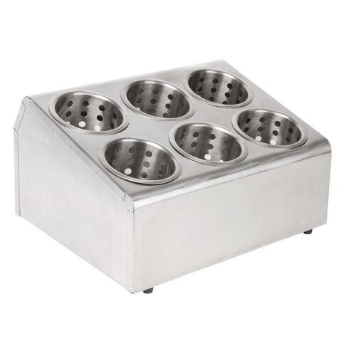 CHRselect Support De Paniers à Couverts - Inox - 6 Trous Inox