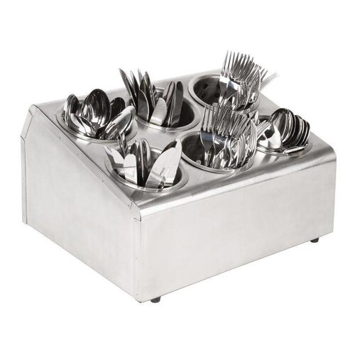 CHRselect Support De Paniers à Couverts - Inox - 6 Trous Inox