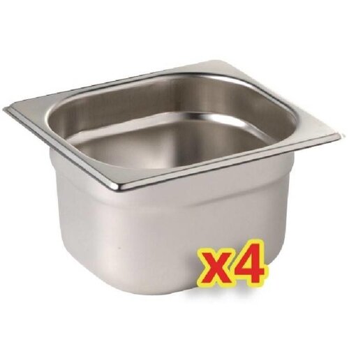 CHRselect Set de 4 Bacs GN 1/6 | Sans Couvercles
