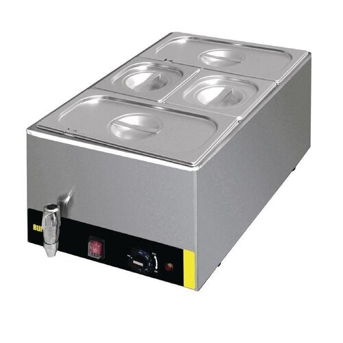 Buffalo Bain Marie Inox | 2xGN1/3 + 2xGN1/6 |  150(p)mm | 1300W | Bacs GN Inclus