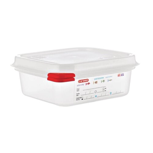 Araven Boîte Alimentaire GN 1/6 + Couvercle - Araven - 1,1 Litres - 4 Pièces