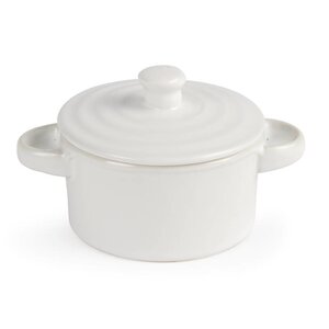 CHRselect Mini Cocotte Blanche - 4 Pièces - Disponibles en 2 Tailles